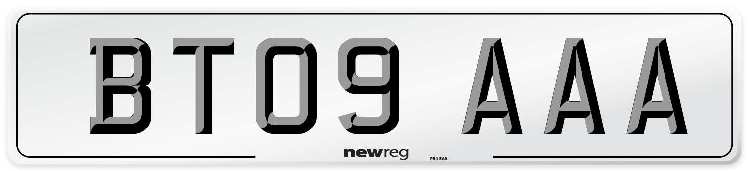BT09 AAA Number Plate from New Reg